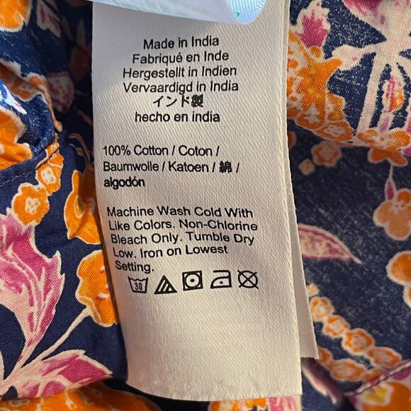 J. Crew Flowy Cotton Poplin Camisole Women's Large Painted Block Print Flowy Top - Picture 7 of 10